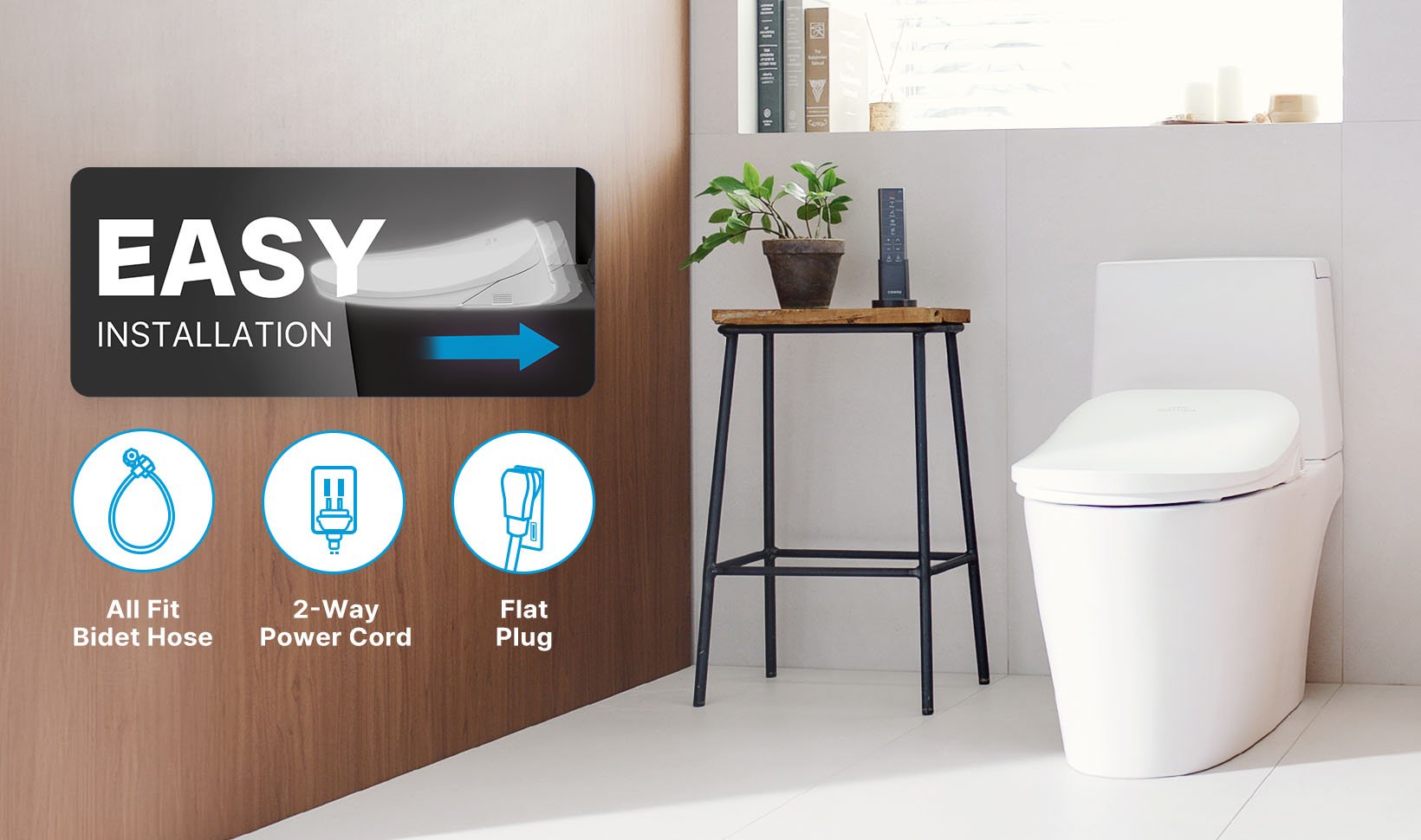 Bidetmega is easy to install