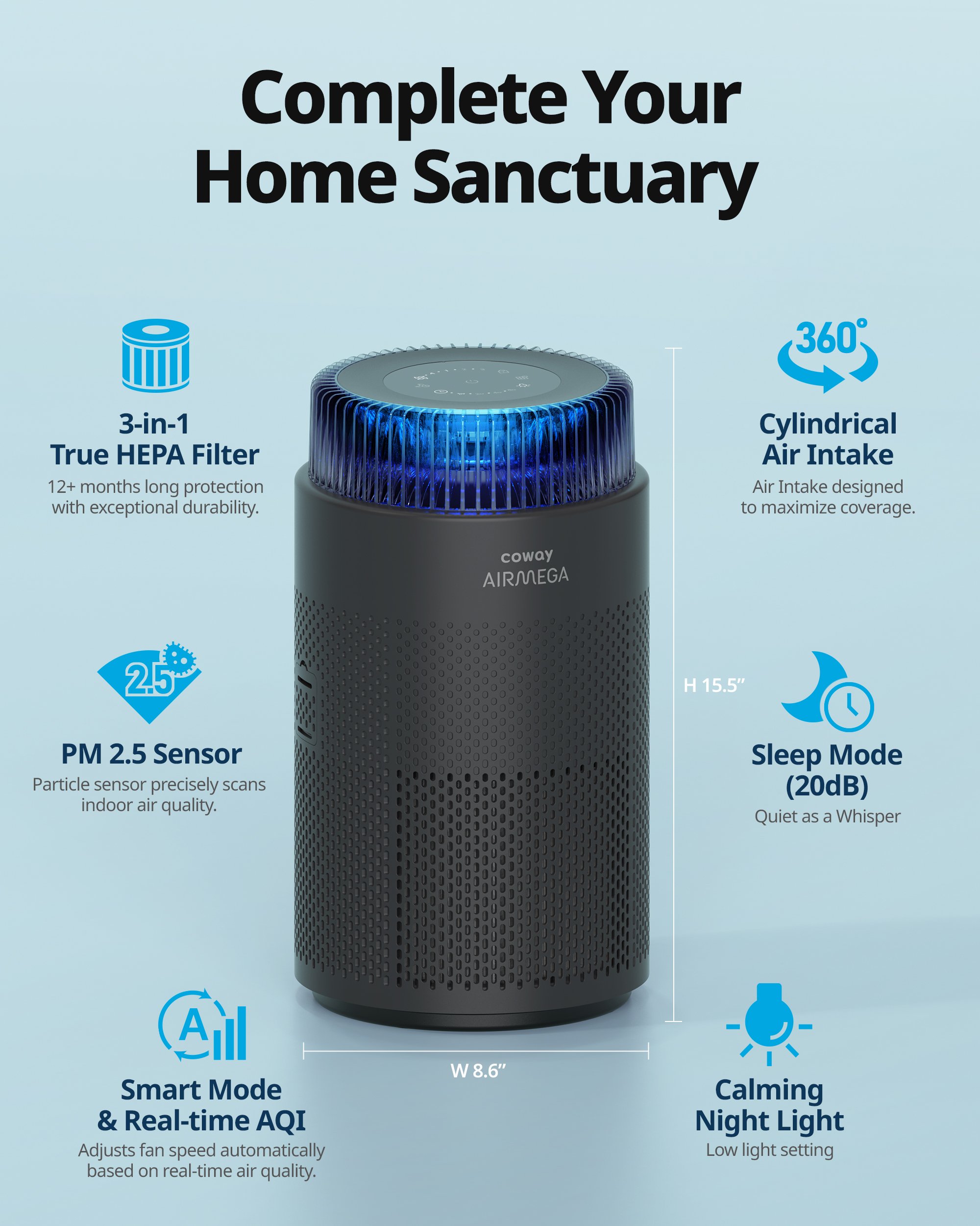 Airmega 100 Key Features Description: Product Overview